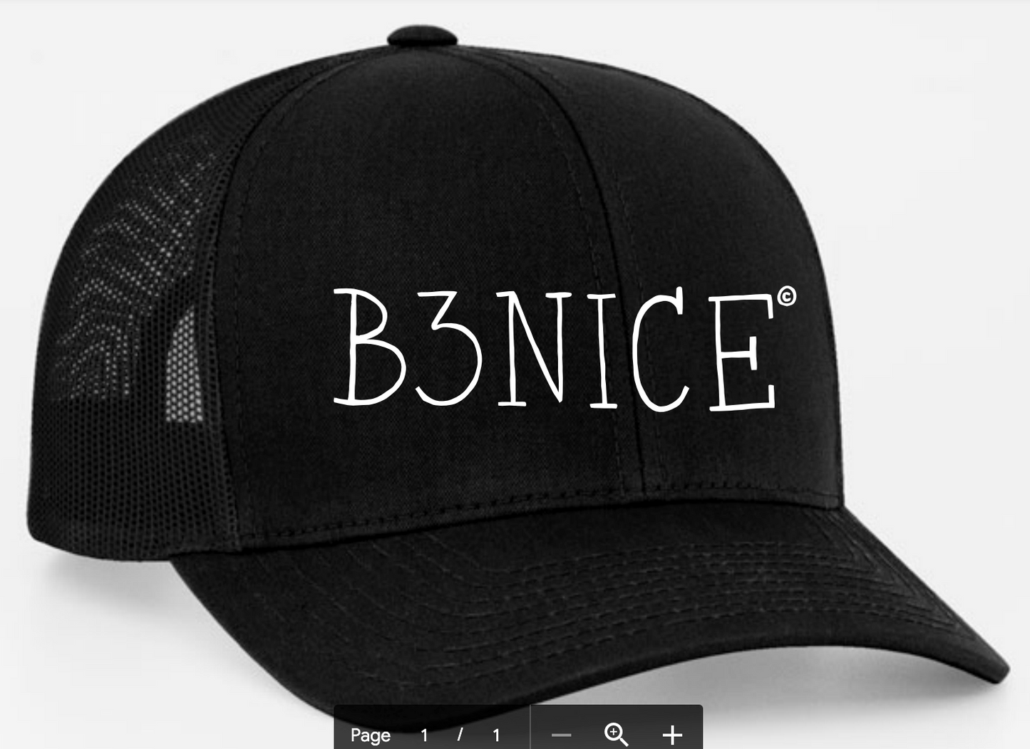 B3NICE Logo SnapBack Ball cap